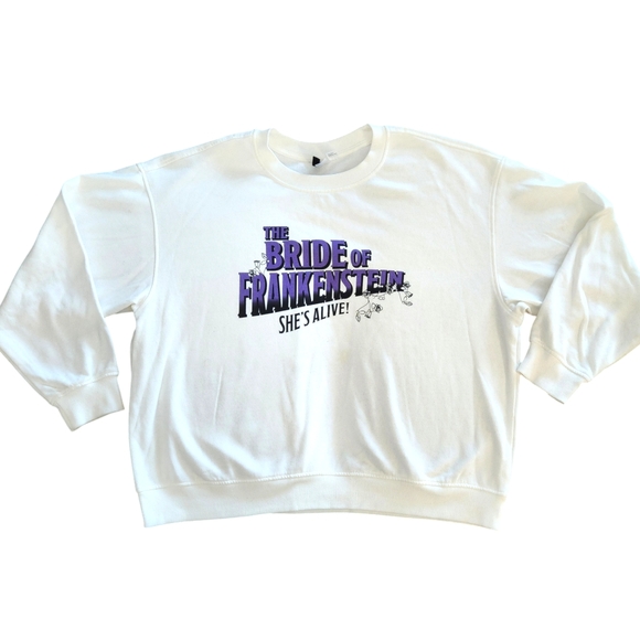 Universal Studios Monsters Pullover Sweater The Bride of Frankenstein Shes Alive - Picture 2 of 10